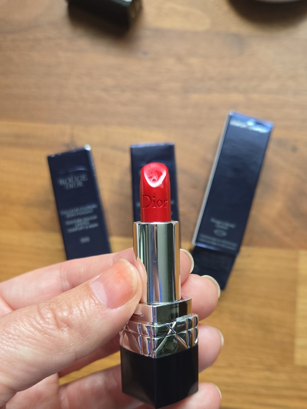 Set Of 3 Dior Rouge Small Lipsticks Color Red 999
